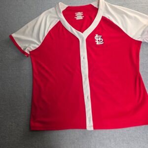 St Louis Cardinals Womens 3XL Red White Baseball Jersey Genuine Merchandise